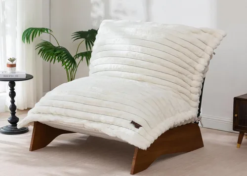 Vista 13 de MAXYOYO Silla ajustable para sala de estar, silla puff de 3 posiciones con funda extraíble, silla decorativa tapizada con marco, sillón reclinable