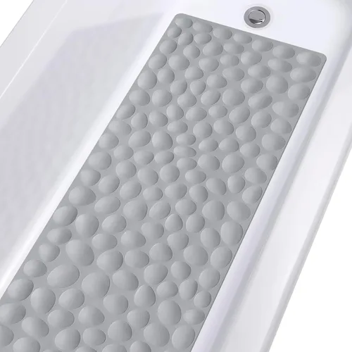 Vista 13 de Alfombra de baño de goma OTHWAY, suave y antideslizante con ventosas potentes, para la tina (beige)