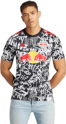 Vista 3 de adidas Camiseta de fútbol para hombre NY Red Bulls 2023 Celebra la rica historia del hip-hop, Aeroready