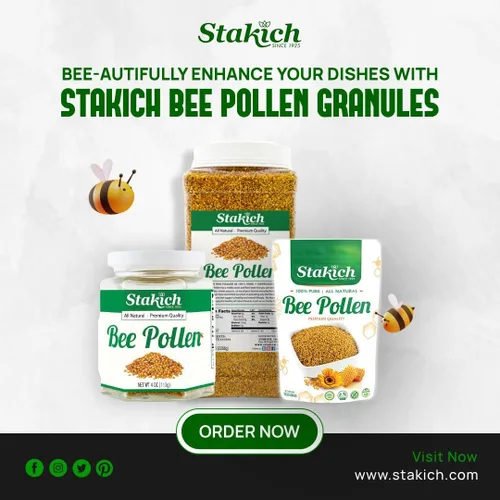 Vista 6 de Stakich gránulos de polen de abeja - 100% puro, natural, sin procesar, 16 onza, 1