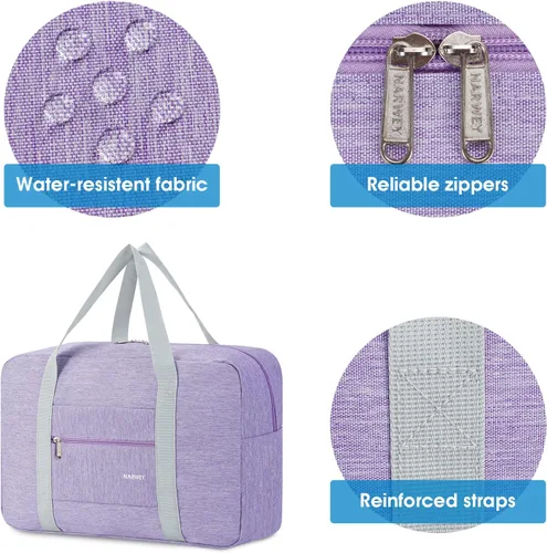 Vista 5 de For Spirit Airlines - Bolsa de viaje plegable para llevar en el equipaje, bolsa deportiva de fin de semana durante la noche para mujeres y niñas