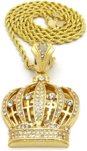 Vista 2 de Collar con cadena de cuerda cubana para hombre con diseño de hip-hop