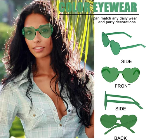 Vista 5 de AEAHALY Gafas de sol con forma de corazón para mujer gafas de sol en forma de corazón Gafas de corazón