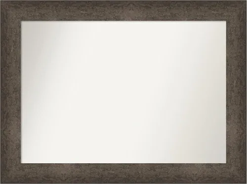 Vista 378 de Amanti Art Espejo de pared personalizado no biselado (25 x 25 pulgadas), marco de bronce acentuado, varios tamaños personalizados, espejo de baño
