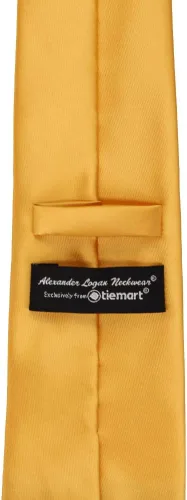Vista 284 de tiemart Corbata de color sólido para hombre Longitud estándar