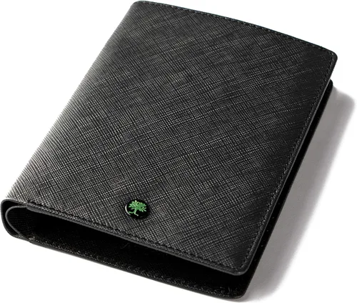 Vista 2 de Auliv RFID bloqueo de viaje cartera cartera cartera pasaporte cartera en cuero de grano completo