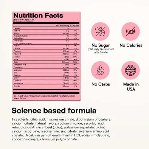 Vista 42 de KEY NUTRIENTS Electrolitos en polvo sin azúcar, limonada de maracuyá con 6 electrolitos y minerales, fibra prebiótica y polvos de hidratación