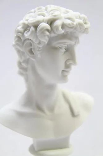 Vista 6 de Vittoria Collection Figura de escultura de estatua de David Michelangelo de 6 1/2 pulgadas, figura de arte fino Art Deco clásico hecho en Italia