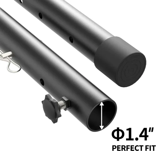 Vista 6 de Paquete de 8 elevadores de mesa plegables para mesas plegables, patas rectas/dobladas, extensiones de patas de mesa plegables duraderas, 2