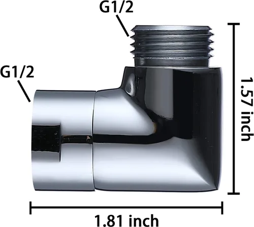 Vista 4 de G-Sunny Adaptador de codo de cabezal de ducha, extensión de brazo de ducha (90 grados)