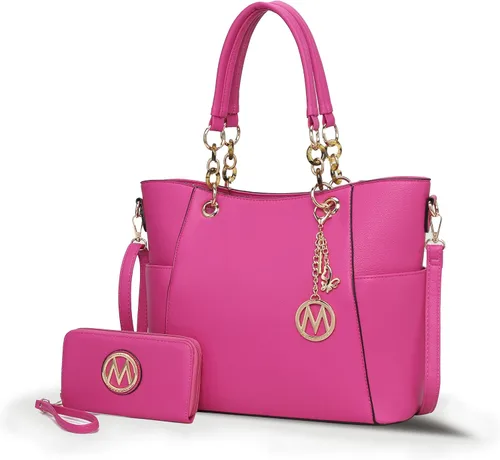 Vista 41 de MKF Collection - Juego de bolsa de mano para mujer, con cartera y asa superior, de piel vegana