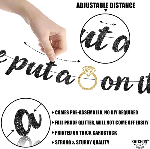 Vista 5 de KatchOn, Cartel con texto en inglés «He Put a Ring On It»