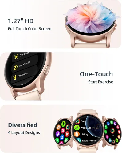 Vista 6 de Parsonver Smart Watch, 5ATM Waterproof Swimming Watch, Smartwatch for Women with Bluetooth Calls, Fitness Tracker Heart Rate Sleep Monitor
