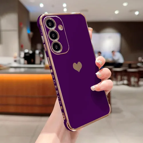 Vista 42 de phylla Funda de teléfono compatible con Samsung Galaxy A12 de 6.5 pulgadas, lindo corazón chapado en oro, elegante funda de lujo para mujer