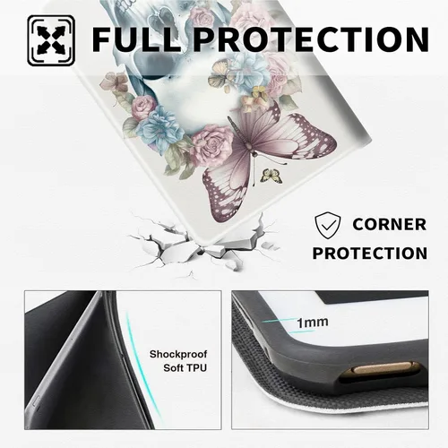 Vista 97 de Funda para tablet Kinlde Fire HD 10 (11ª generación 2021) Fire HD 10 Plus 2021, delgada, de piel sintética, con función atril, función atril