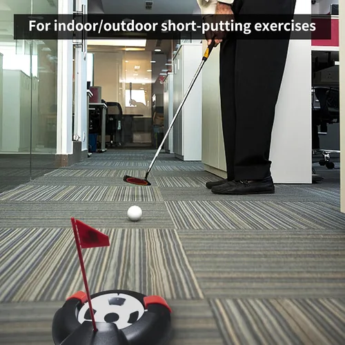 Vista 6 de Copa de retorno automática de pelota de golf, máquina de poner práctica automática, ayuda para entrenamiento de taza de golf, regreso