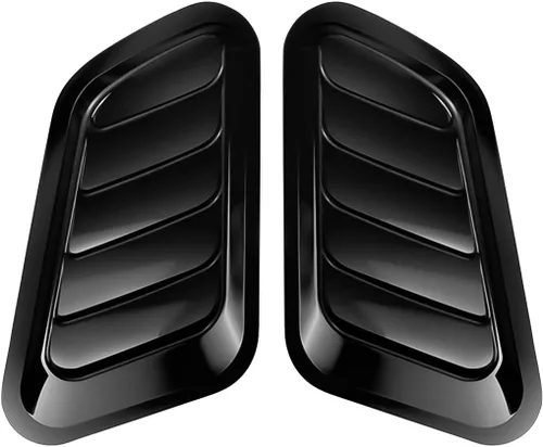 Vista 7 de Blilo - 2 rejillas de ventilación para capó, cubierta de entrada de capó, color negro 13x7 Inch, Universal fit, flat top surfaces, ABS plastic
