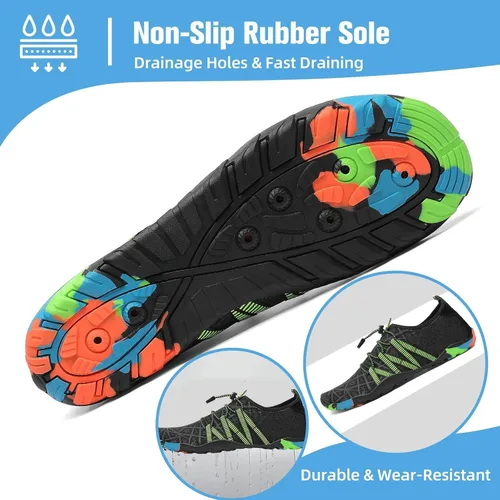 Vista 4 de Mishansha - Zapatos de agua para hombres y mujeres, secado rápido, para natación, buceo, surf, deportes acuáticos, piscina, playa, senderismo, yoga.