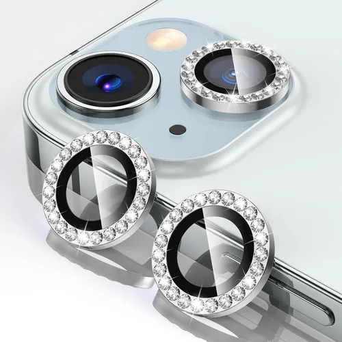 Vista 13 de Tensea Protector de Lente de Cámara para iPhone 13 mini/iPhone 13, Cubierta de Cámara de Vidrio Templado 9H Protector de Pantalla Anillo Individual
