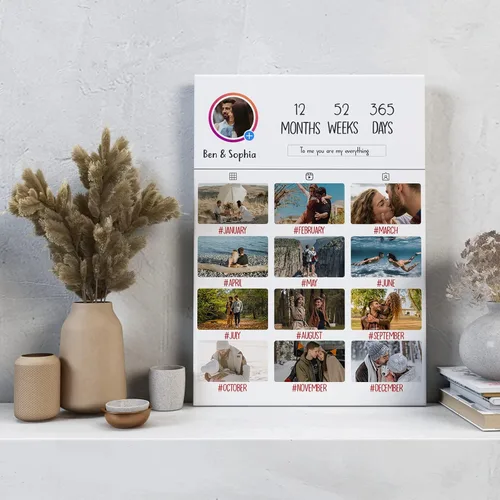 Vista 3 de Lienzo enmarcado de collage de 13 imágenes personalizado con tus fotos, lienzo de collage personalizado de múltiples fotos, regalo ideal para bodas