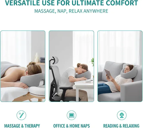 Vista 12 de Almohada facial con tela transpirable para mesa de masaje, cojín de espuma viscoelástica para dormir, reposacabezas para spa, recuperación
