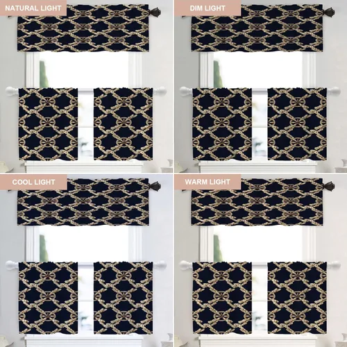 Vista 356 de Shrahala Orange Autumn Autumn Blackout Curtain Tiers, Fall Kitchen Valance Light Blocking Tier Drapes with Rod Pocket, 2 Pack 26 X 24 in