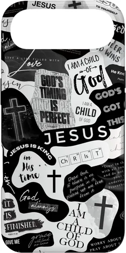 Vista 27 de Funda estética para iPhone 16 con versículos bíblicos cristianos, frases positivas