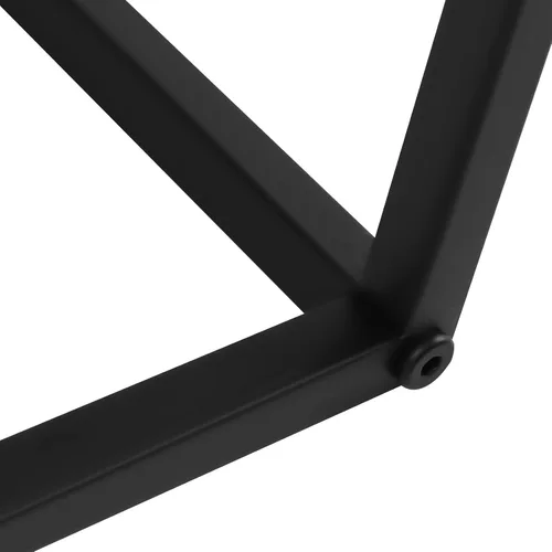 Vista 8 de Mesa auxiliar rectangular negra de metal, mesa auxiliar moderna, mesa auxiliar pequeña, mesa de sofá, mesa auxiliar impermeable, mesa de café