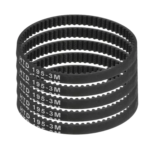 Vista 19 de uxcell 5 piezas HTD-3M Correa de distribución de goma 48 dientes, 144 mm de paso, 6 mm de ancho x 2,4 mm de altura, Correa de polea de distribución