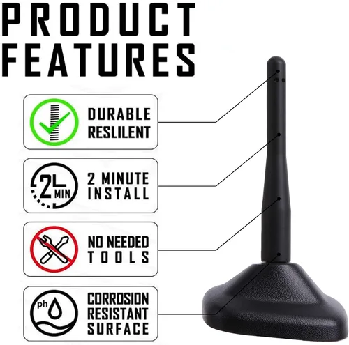 Vista 5 de VOFONO - Antena corta compatible con Mini Cooper 2000-2025, accesorios para Mini Cooper, mástil de antena de 11.4 cm de reemplazo