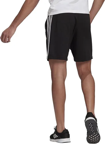 Vista 2 de adidas Essentials - Pantalones cortos de rizo francés de 3 rayas para hombre, AzulAzul marino