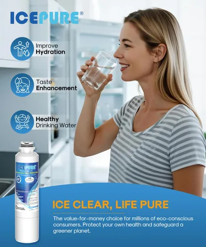 Vista 8 de ICEPURE DA29-00020B Replacement for Samsung Water Filter HAF-CIN/EXP HAF-CIN DA29-00020B-1 RF28HMEDBSR RF263BEAESR RS25J500DSR RF263TEAESG RWF0700A