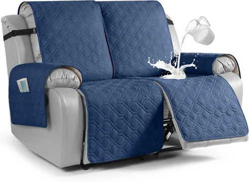 Vista 10 de VANSOFY Funda impermeable para sofá reclinable, lavable, funda para sofá reclinable de 1 pieza, protector de muebles con correas elásticas, bolsillo