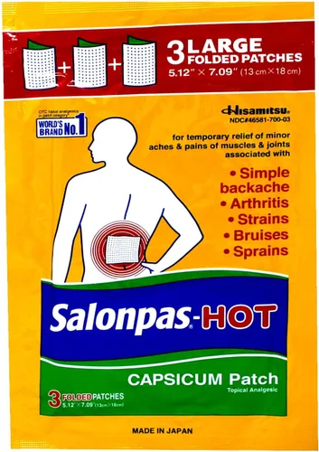 Vista 2 de Salonpas - Parche de pimiento caliente de 3 unidades (paquete de 6)