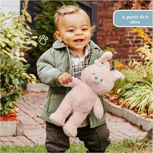 Vista 4 de GUND Baby Peluche de Conejo Sostenible, Animal de Peluche Hecho de Materiales Reciclados, Regalo para Bebés y Recién Nacidos, Rosa/Crema, 13