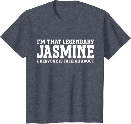 Vista 53 de Jasmine Personal Name - Camiseta divertida de jazmín para mujer y niña, Negro