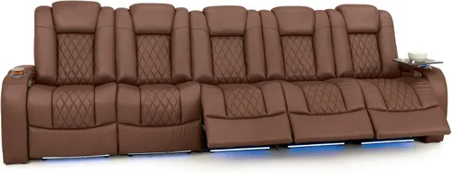 Vista 52 de Seatcraft Asientos de cine en casa Virtuoso LT Tawny Single reclinable Leonado