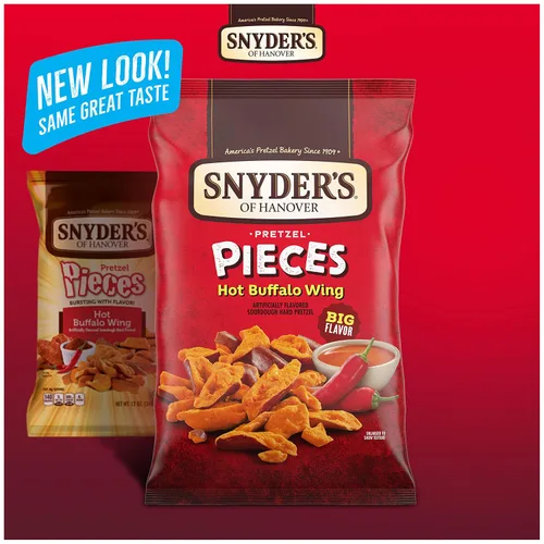Vista 5 de Snyder's of Hanover Pretzel Pieces, ala de búfalo caliente, 11.25 onzas (paquete de 12)