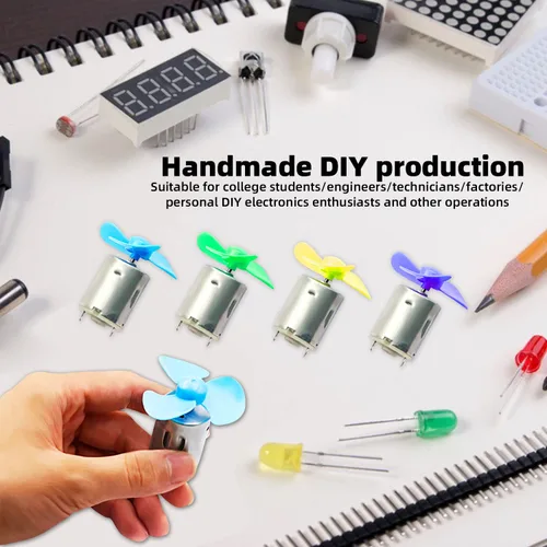 Vista 4 de Paquete de 8 motores de CC 3V-12V 280 Micro Motor para DIY Avión RC