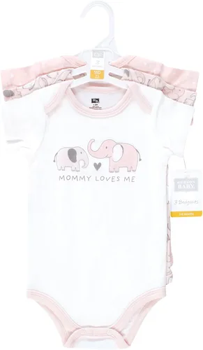 Vista 116 de Hudson Baby baby-girls Cotton Bodysuits 3-pack