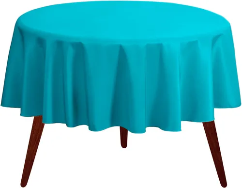 Vista 30 de Gee Di Moda Mantel redondo verde manzana de 70 pulgadas para mesas redondas de 24 a 48 pulgadas, tela lavable resistente, para mesa de bufé, fiesta