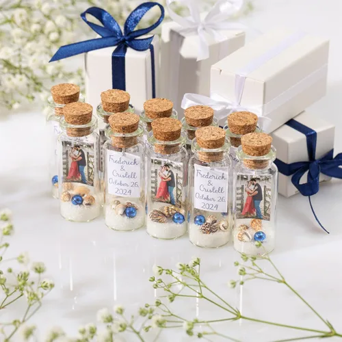 Vista 5 de Recuerdos de boda con foto personalizada para invitados - Recuerdos de fiesta en la playa personalizados - Regalos de recepción de bodas de destino