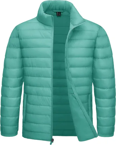 Vista 12 de TACVASEN Chaqueta Puffer Ligera para Hombre Chaquetas Acolchadas de Invierno Puffy Abrigadas Resistentes al Agua Resistentes al Viento Abrigos