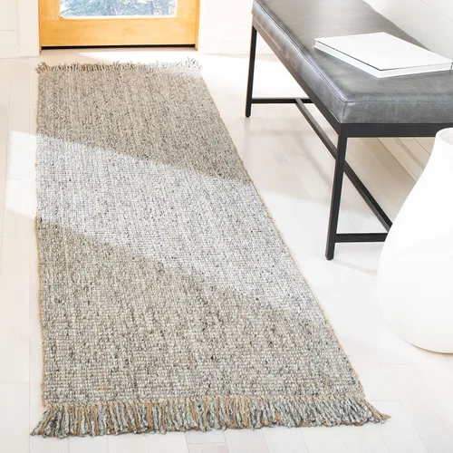 Vista 19 de SAFAVIEH Natural Fiber Collection - Alfombra decorativa de 2 x 3 pies, carbón y natural, yute tejido a mano, ideal para zonas de alto tráfico