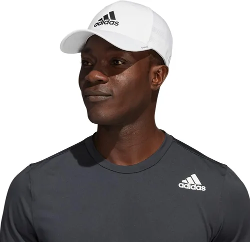 Vista 5 de adidas Gorra elástica estructurada Gameday 3 para hombre, Blanco
