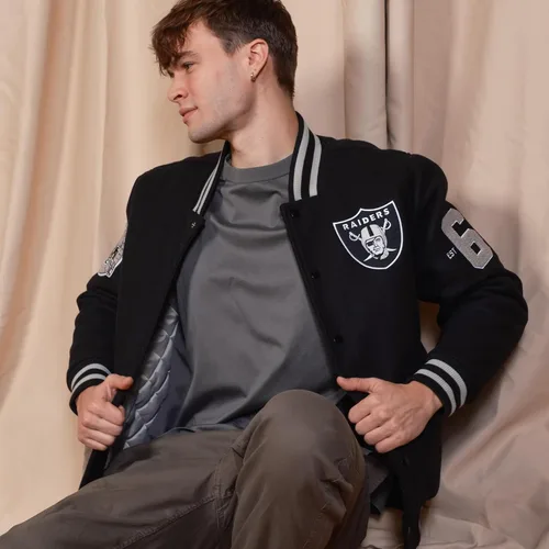 Vista 4 de Ultra Game Men's NFL Official Classic Varsity Coaches Jacket Coat
