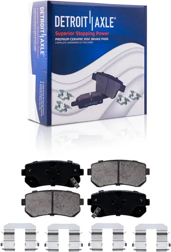 Vista 64 de Detroit Axle - Pastillas de freno de cerámica delanteras Reemplazo de pinza de freno derecha para Dodge Ram 1500 Dakota, Ram 1500 Classic - Juego