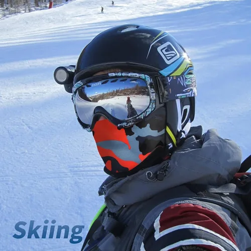Vista 2 de YESLIFE Máscara de esquí de 2 piezas, pasamontañas para hombres y mujeres, esquí, snowboard, motocicleta y protección UV, sombrero