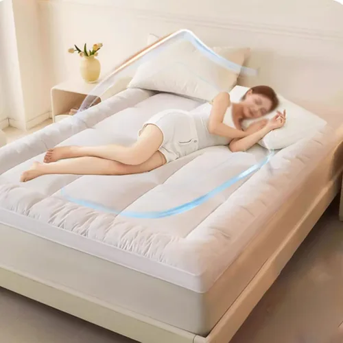 Vista 2 de Japanese Futon Mattress - Universal Breathable Thicken Sleeping Mat for Floor, Foldable Guest Bed, Dorm Room, Camping,Grey3cm-90 * 190cm/35.4 *