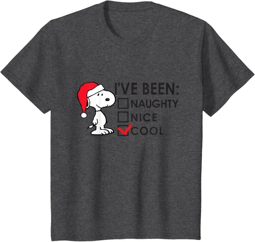 Vista 33 de Peanuts - Camiseta de Navidad fresca de Snoopy, Azul Blanco